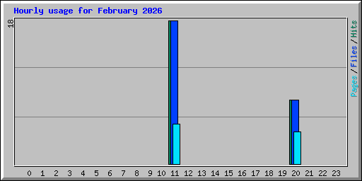 Hourly usage for February 2026