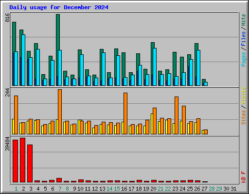 Daily usage for December 2024