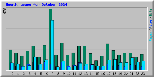 Hourly usage for October 2024