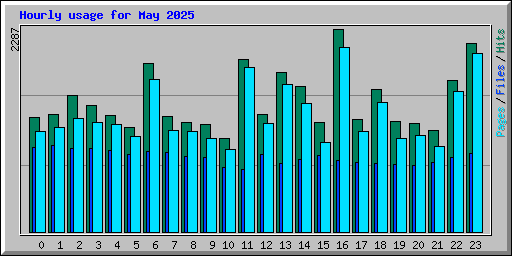 Hourly usage for May 2025