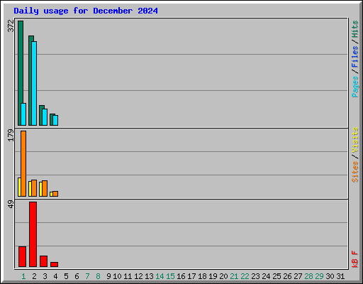 Daily usage for December 2024