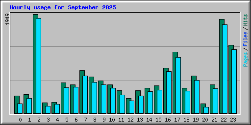 Hourly usage for September 2025