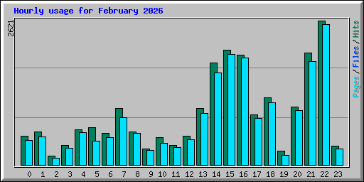 Hourly usage for February 2026