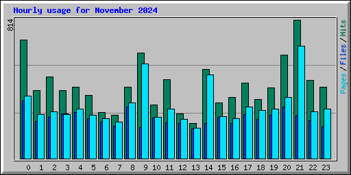 Hourly usage for November 2024