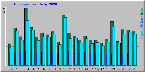 Hourly usage for July 2026