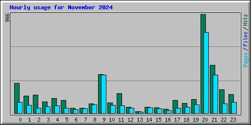 Hourly usage for November 2024